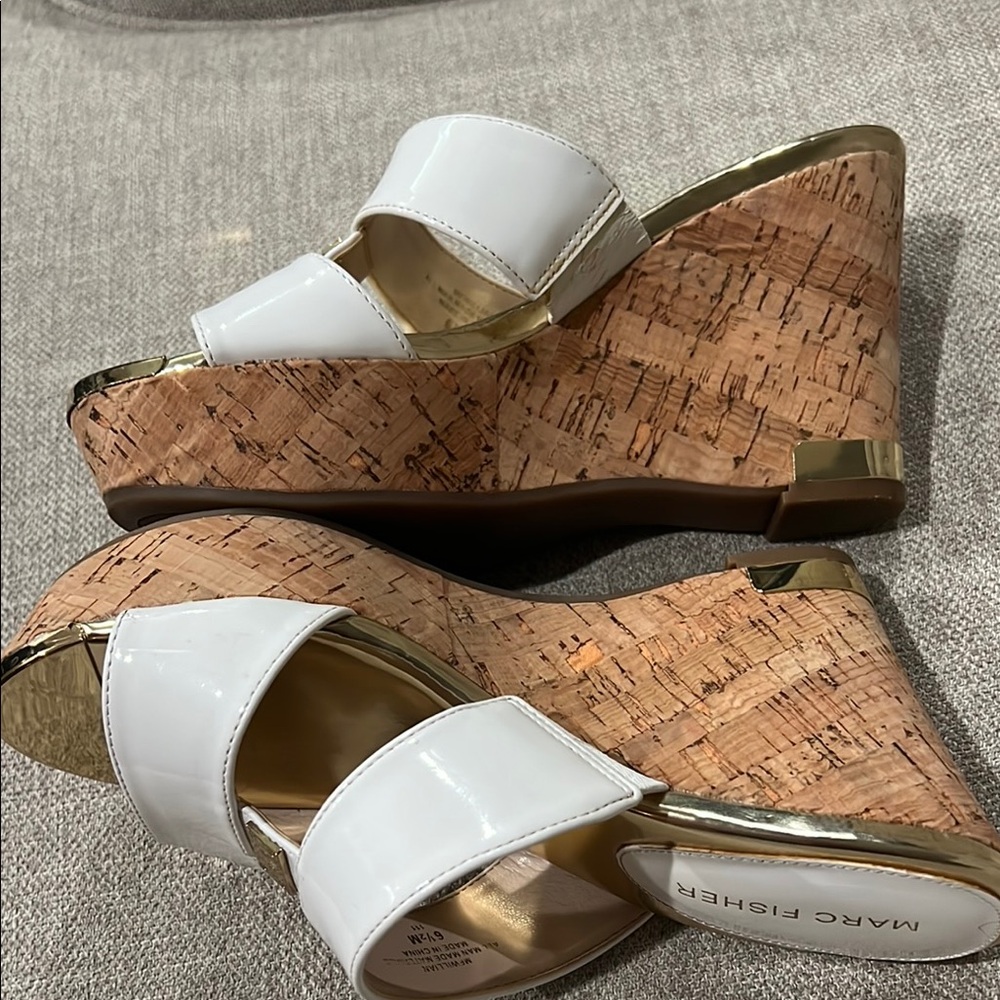 Marc Fisher White Mules - Picture 4 of 6